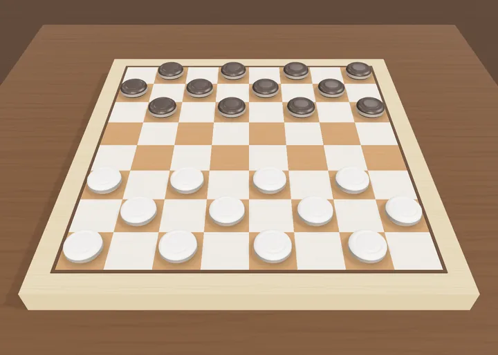 Brazilian checkers 3D board