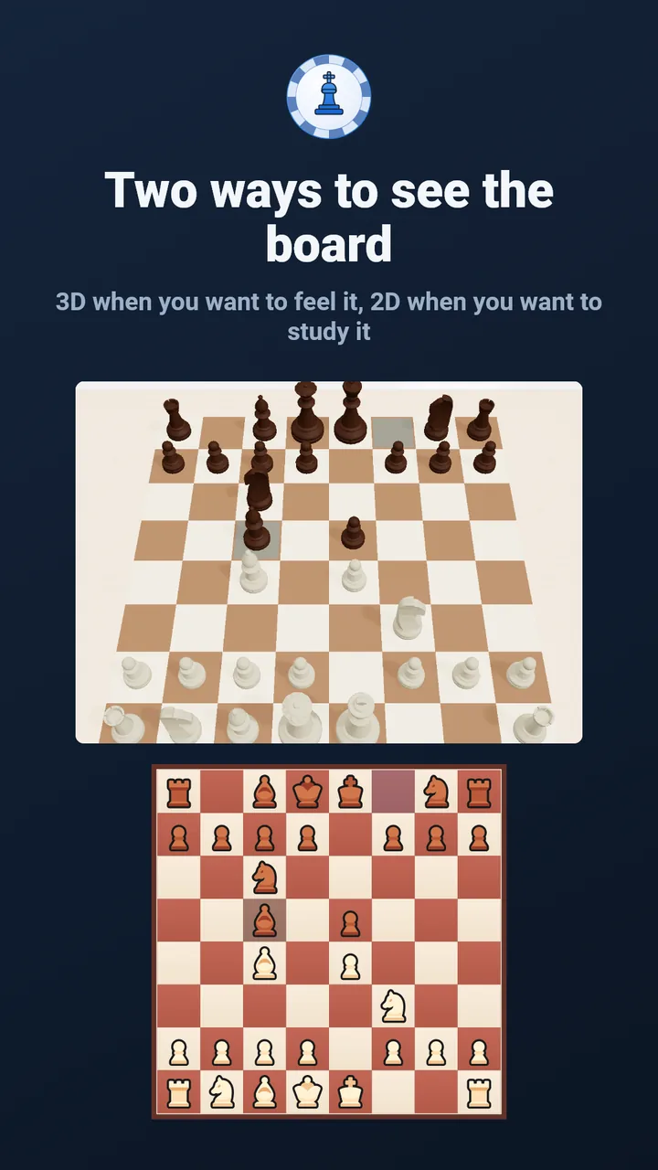 Chess Ta! showing the 3D board and the 2D board together