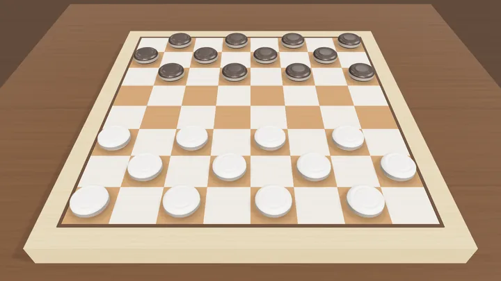 Dama Ta! 3D board on a wide screen