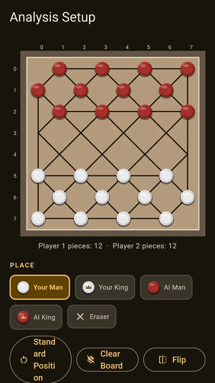 Dama Ta! custom board setup