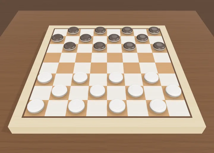 English draughts 3D board