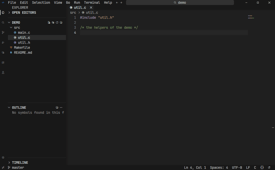 mme-sdl, the same editor running in its own SDL2 window, doing the same edits