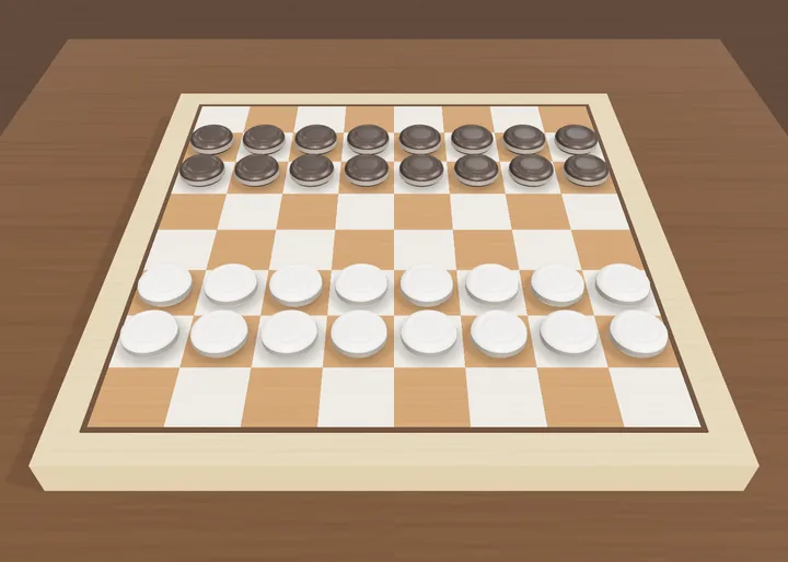 Turkish draughts 3D board with orthogonal movement